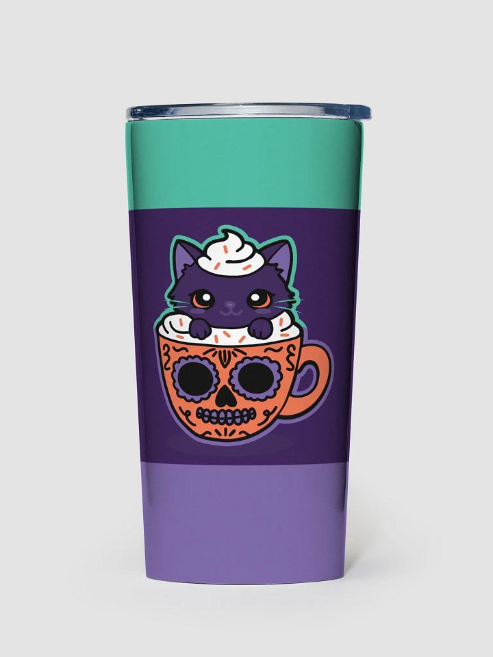 Sugar Skull Kitten Mug 20oz Stainless Steel Tumbler product image (1)