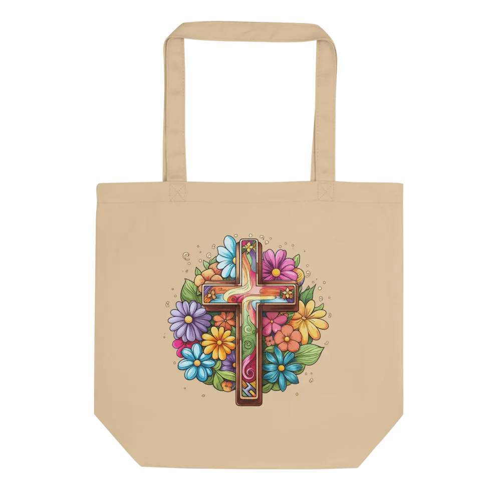 Floral Cross Eco Tote product image (3)
