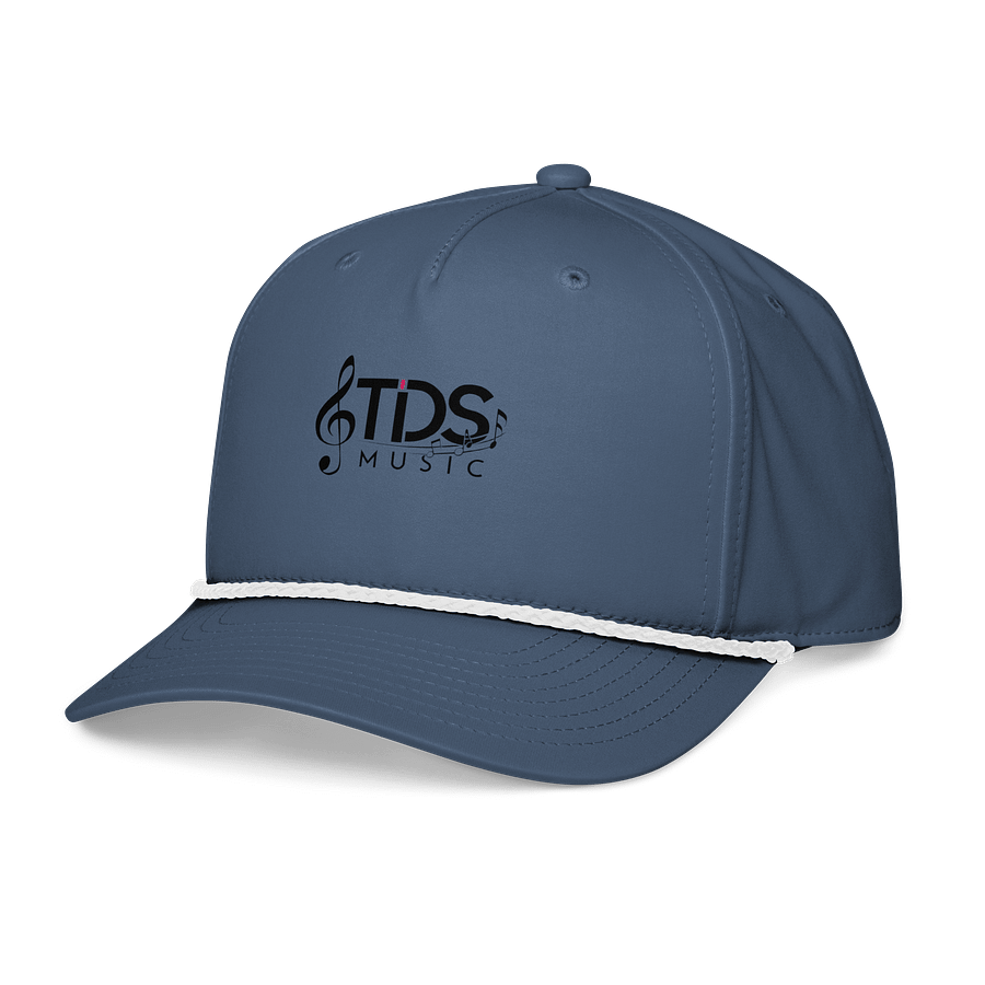 TDS Music Five-Panel Classic Rope Cap - Exclusive Music-Themed Design in Black and White product image (7)