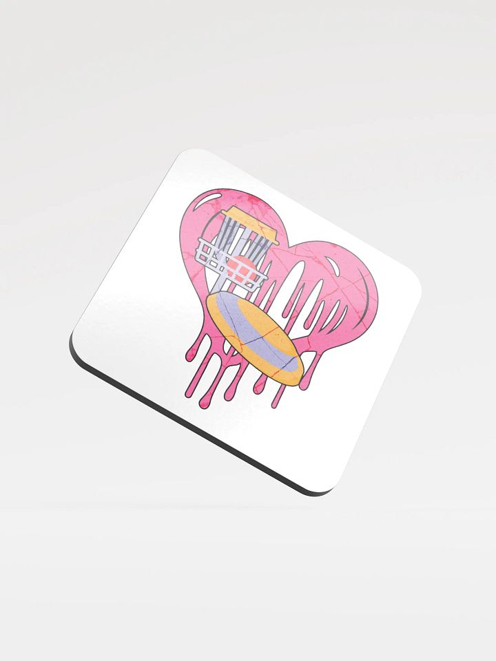 Heart Disc Golf Glossed Coaster product image (2)