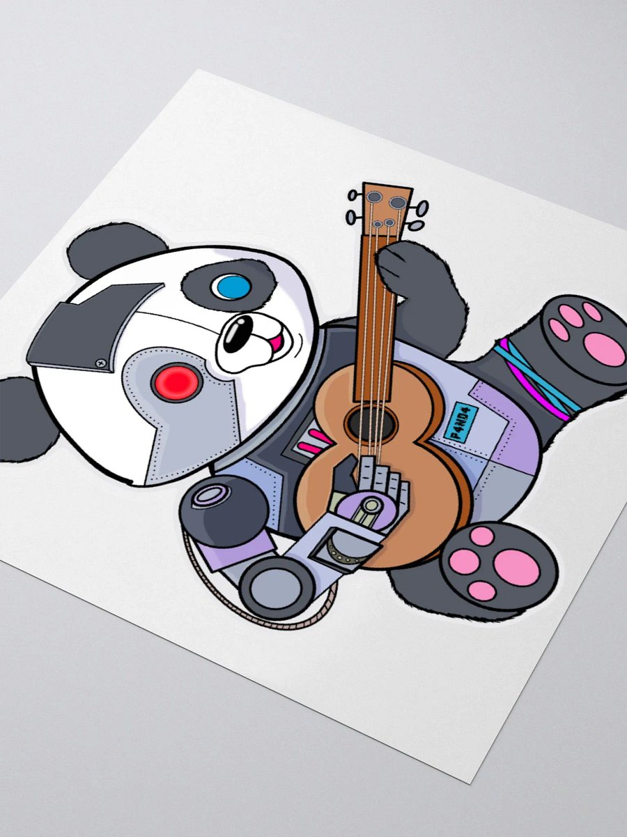 Cyborg Panda w/Ukulele Sticker product image (3)