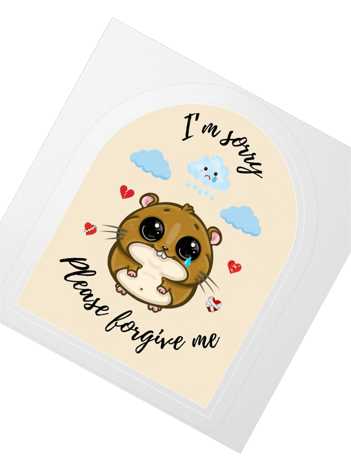 I’m Sorry – Sad Hamster Apology Sticker product image (2)