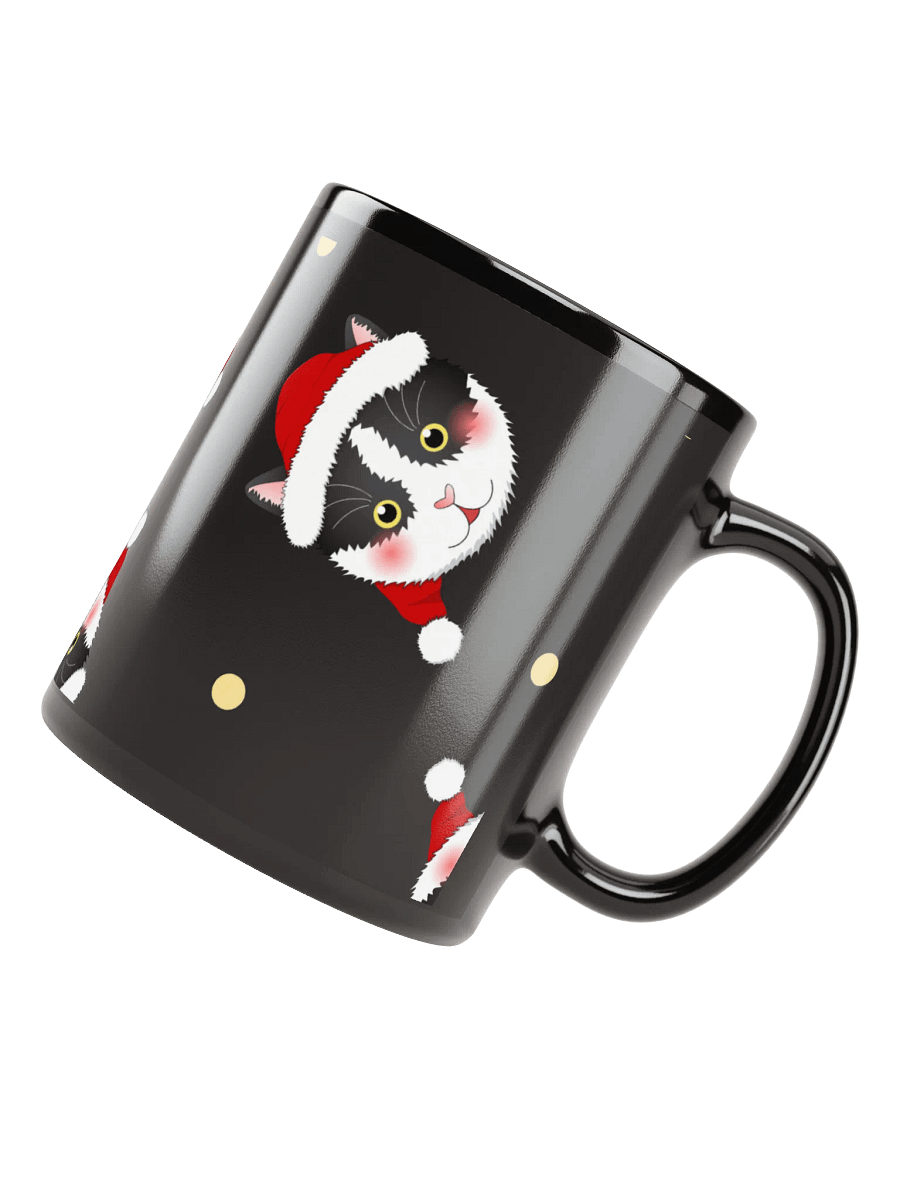 Santa Cats Black Glossy Mug product image (7)