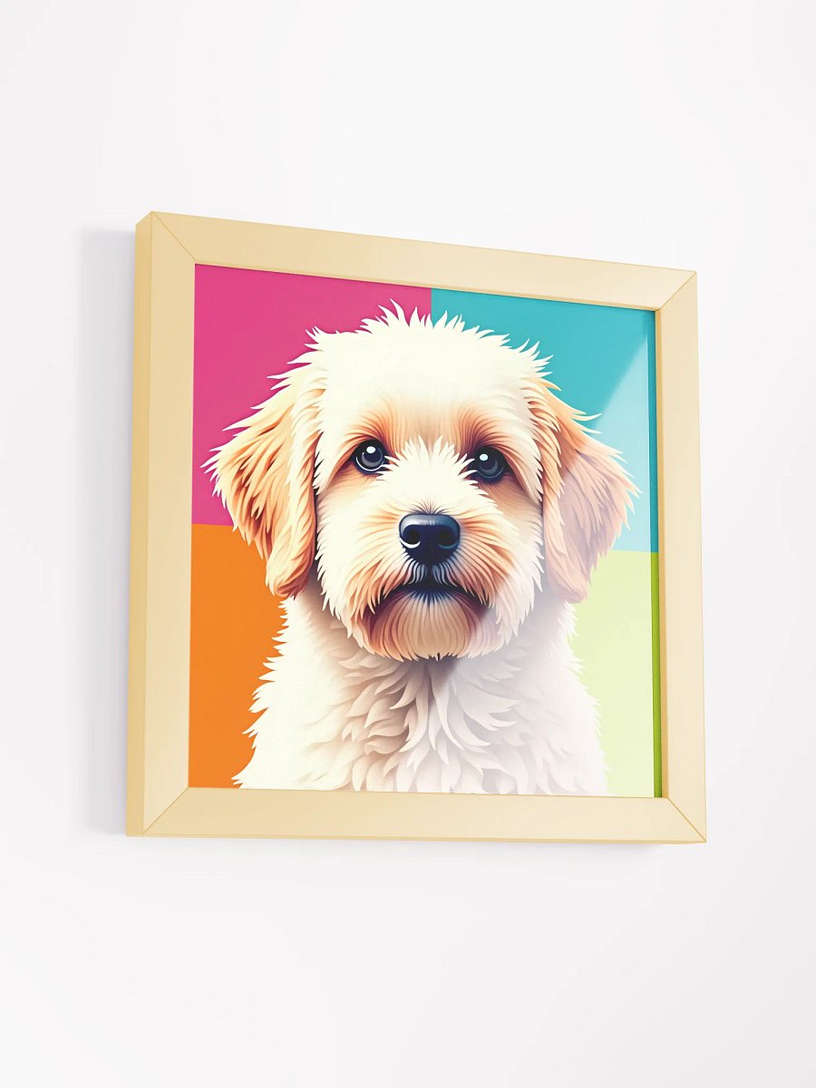 Vibrant Pop Art Fluffy Dog Framed Poster product image (3)