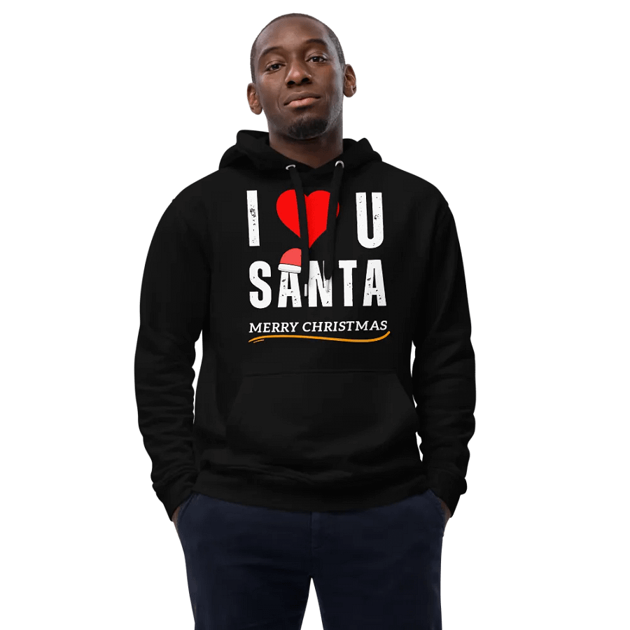 I love Santa Premium Eco Hoodie product image (4)
