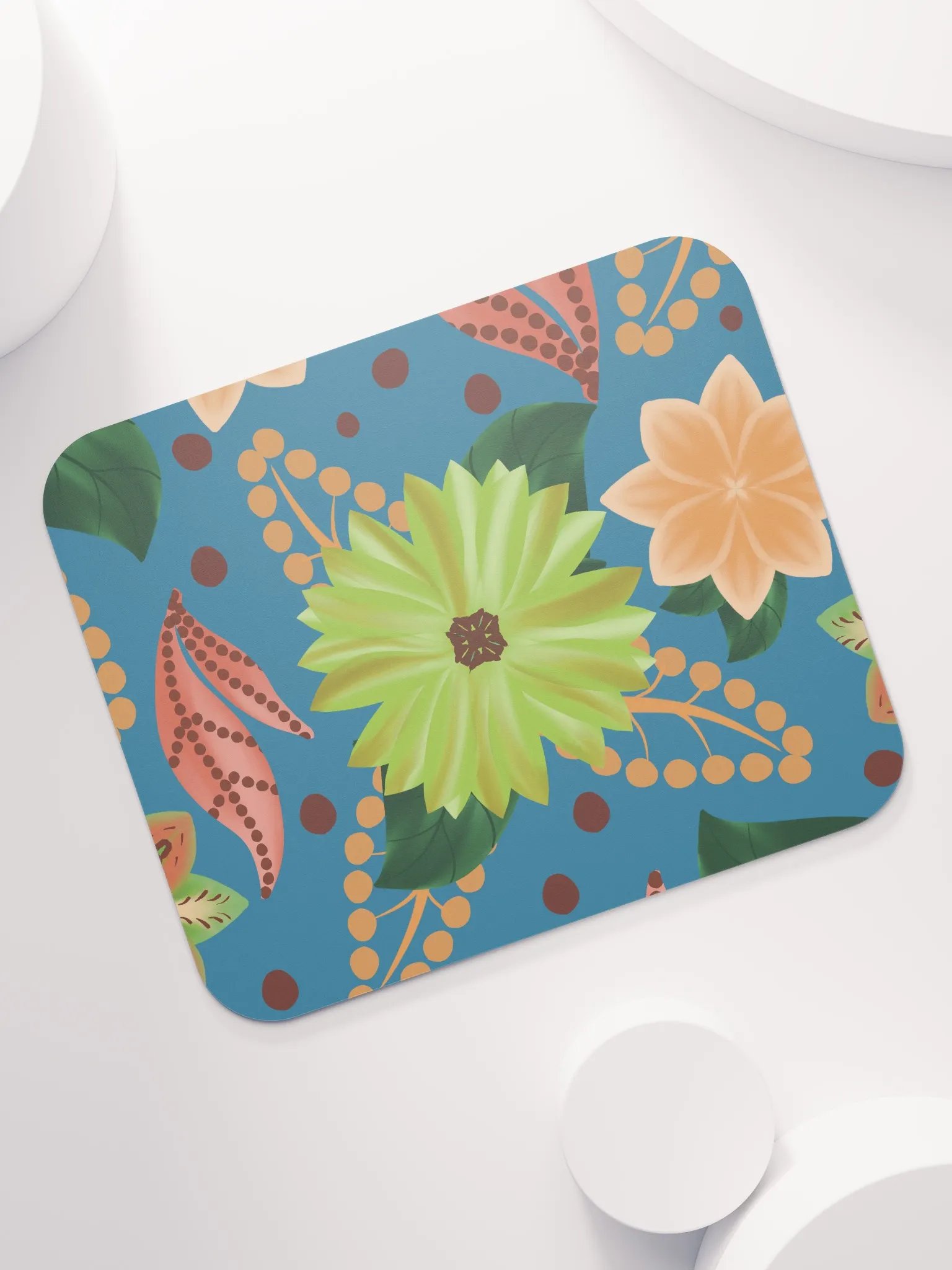 El Yunque Blue Floral Mousepad product image (7)