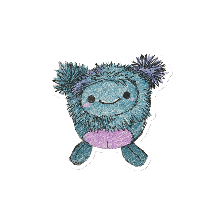 Cute Bigfoot Doodle Die-Cut Magnet product image (2)