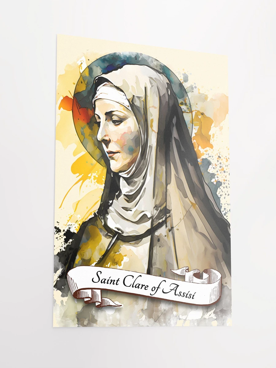 Saint Clare of Assisi Franciscan Nun Poor Clares Catholic Religious Matte Poster product image (4)