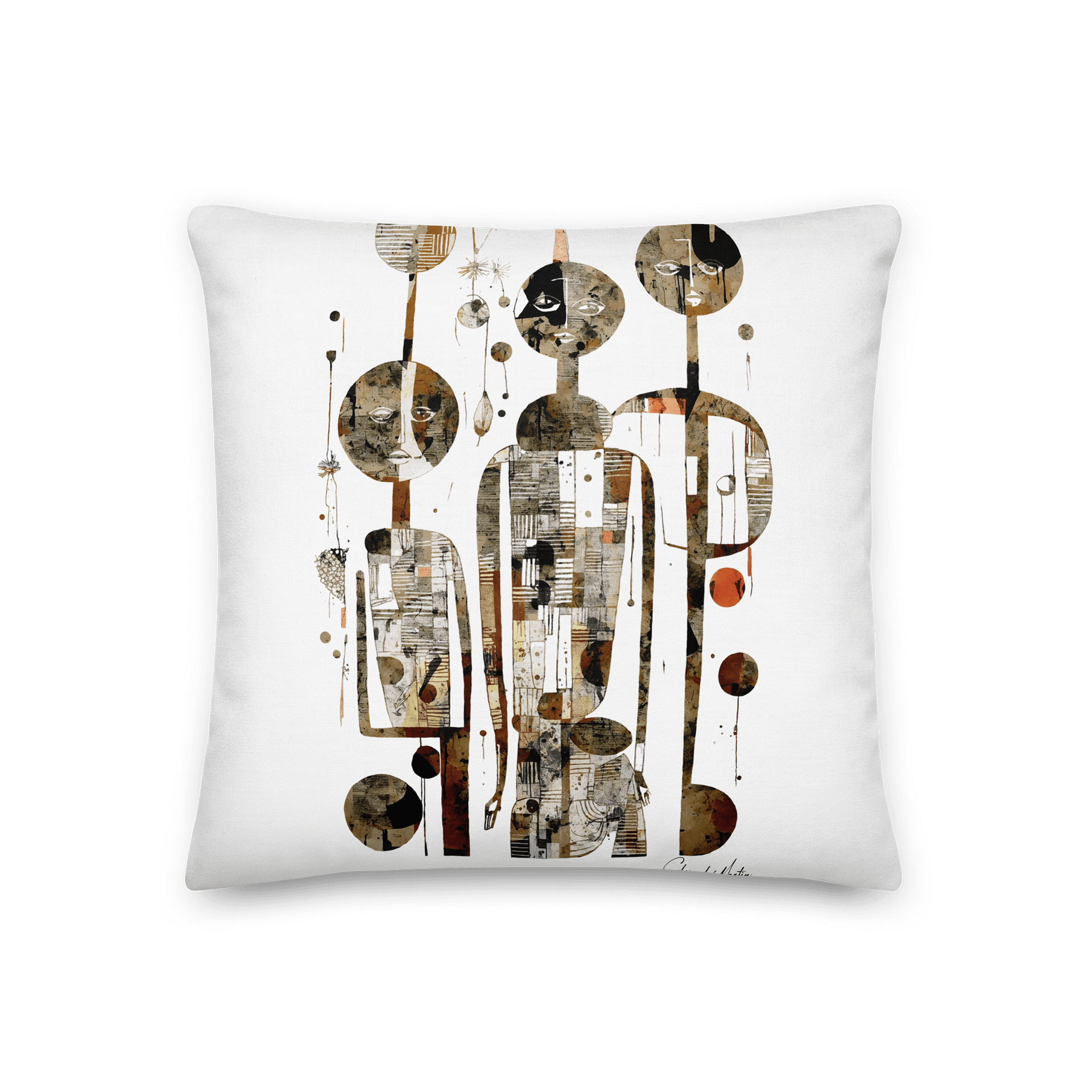 Amigos by Edward Martin Geometric Figures Premium Pillow product image (1)
