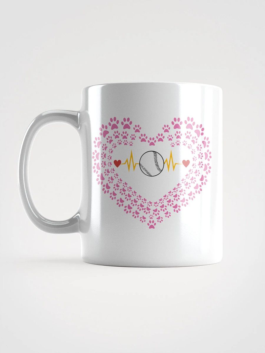 Heart Paw Print Baseball Mug product image (1)