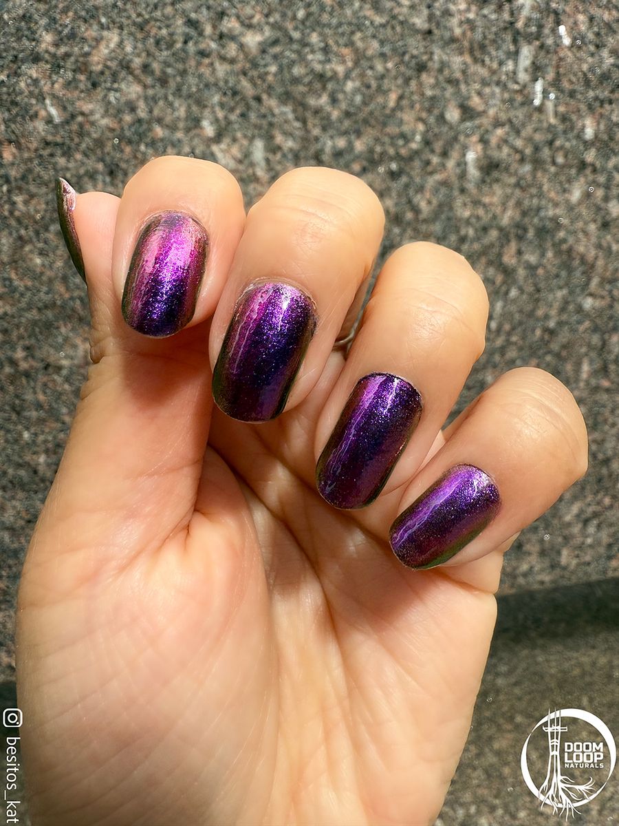 LAWFUL CHAOS - Purple Gold Red Green Multichrome Nail Polish product image (10)