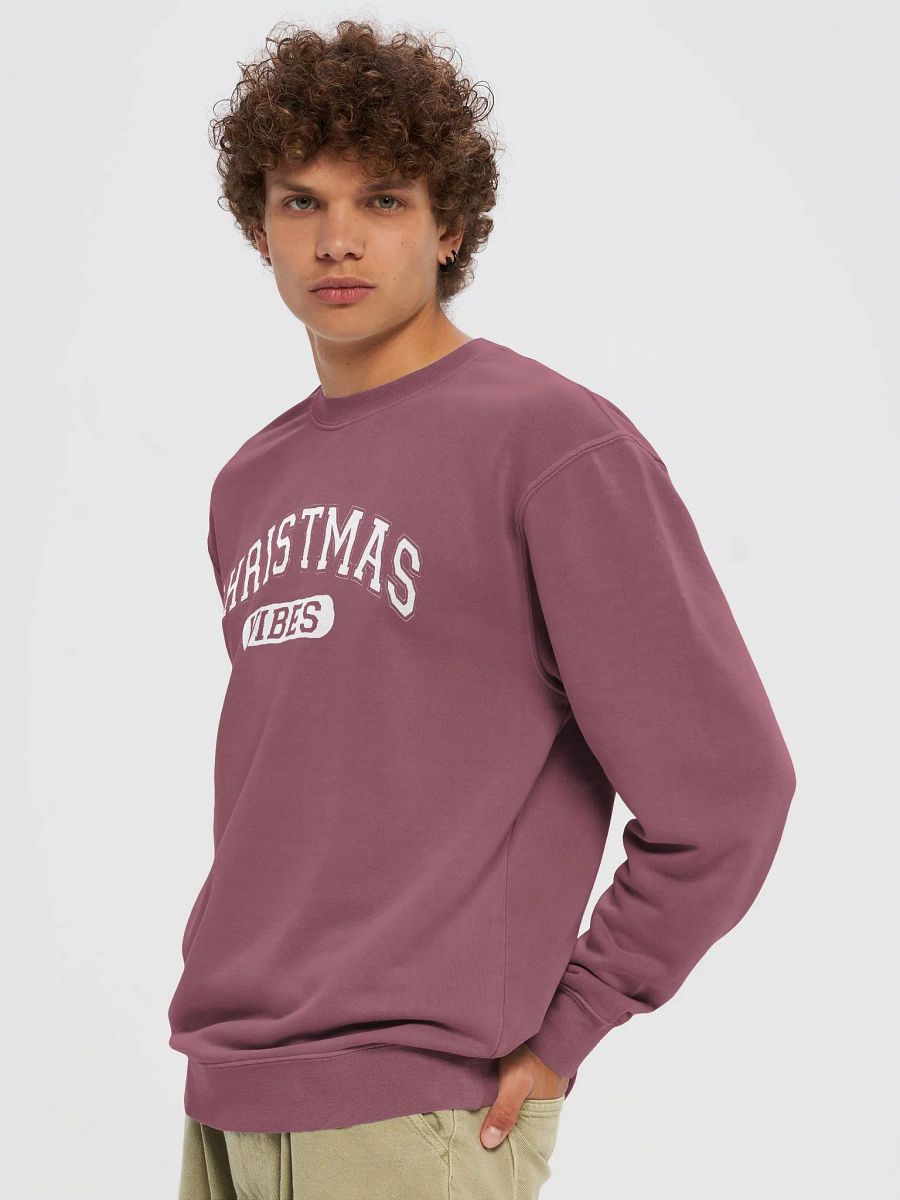 Merry Christmas Unisex Midweight Pigment Dyed Sweatshirt product image (3)