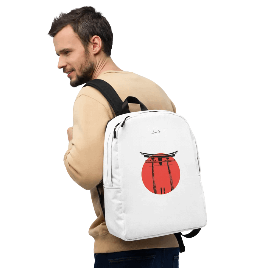 Backpack - Japan Torii Gate Couple Sunset White product image (7)