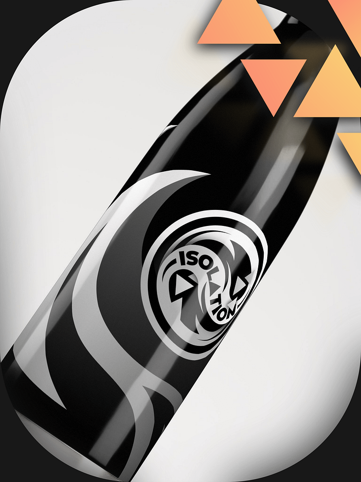ISOL▲TION — 2024 LOGO — STAINLESS STEEL BOTTLE — B&W product image (1)