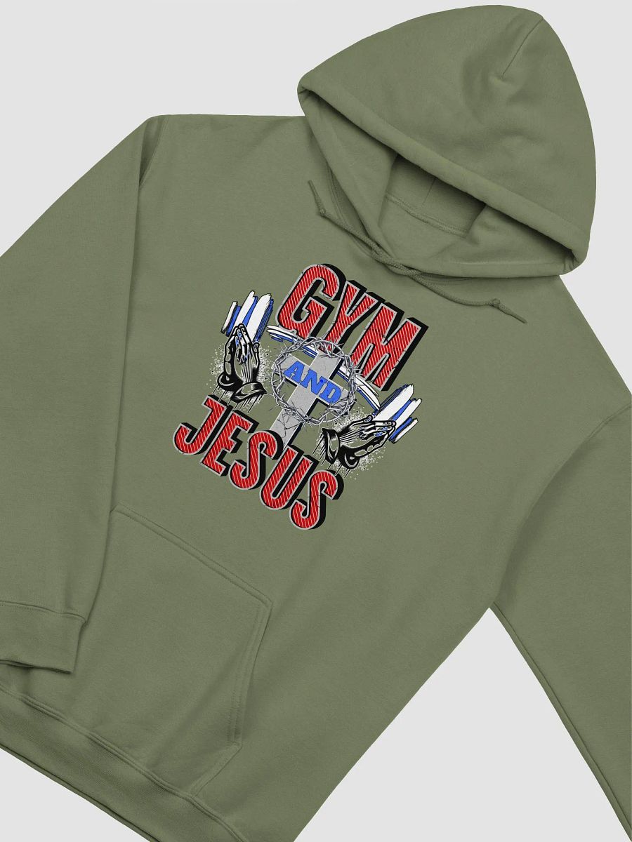 Gym And Jesus Weightlifting Illustrated Hoodie product image (12)