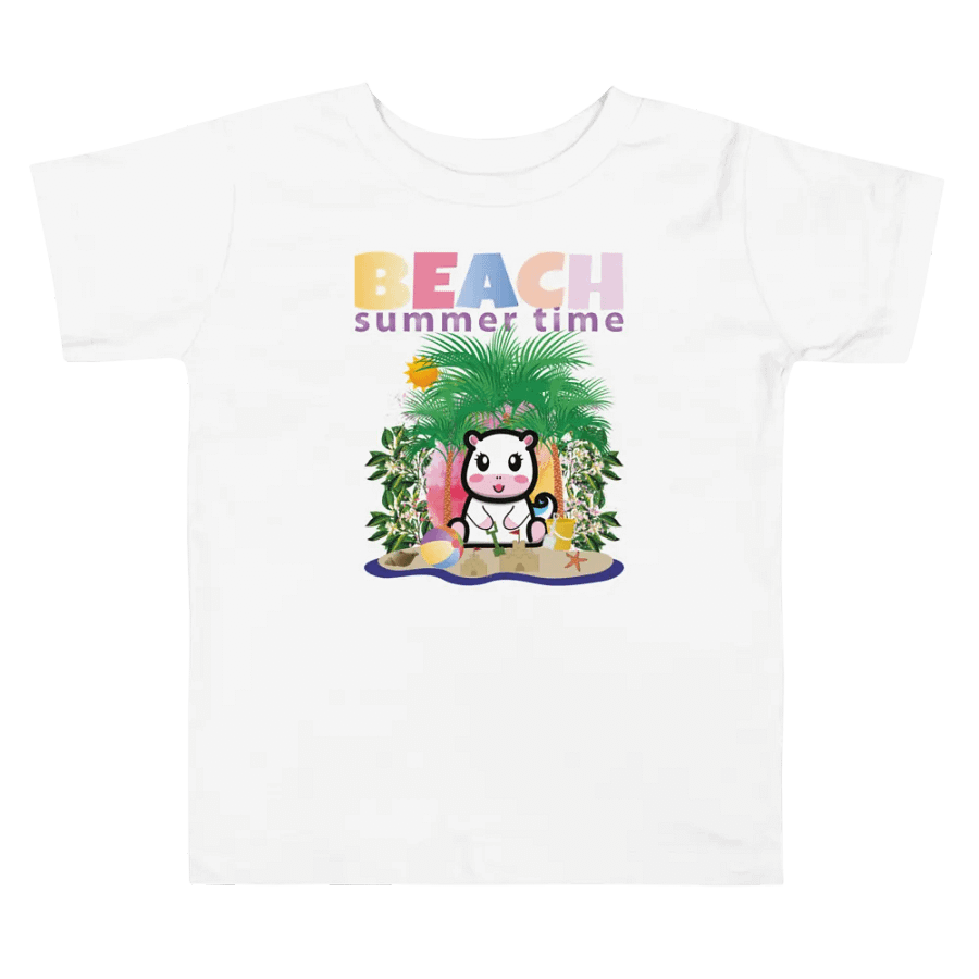 Beach Summer Funny Colorful Bella + Canvas Toddler T-Shirt – Funny Shirt & Gift for Kids product image (4)