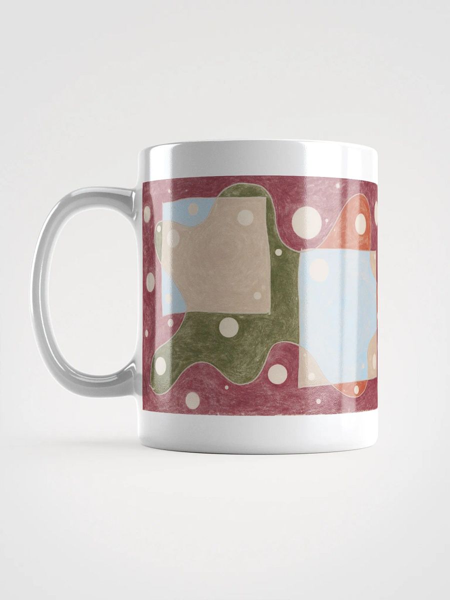 Cartoon Conflict and Curiosity White Glossy Mug product image (3)