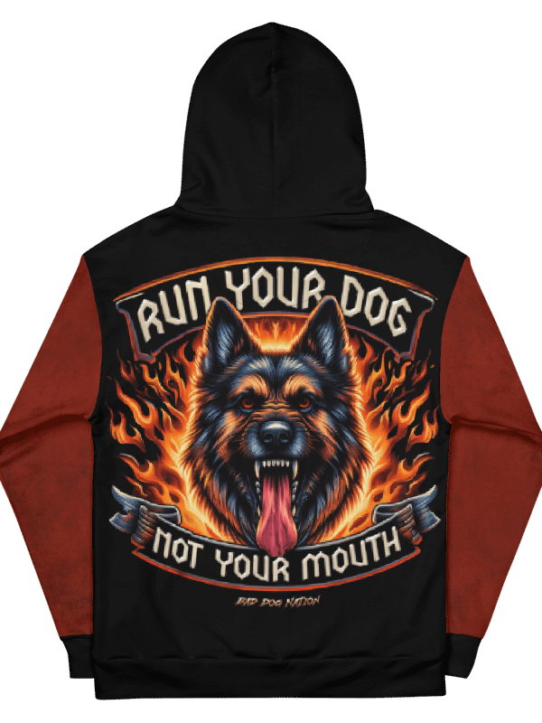 Run Your Dog, Not Your Mouth - Fire - Adult All-Over Print Unisex Hoodie product image (1)