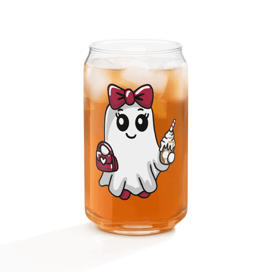 Stylish Ghost 16oz Can-Shaped Drinking Glass product image (4)