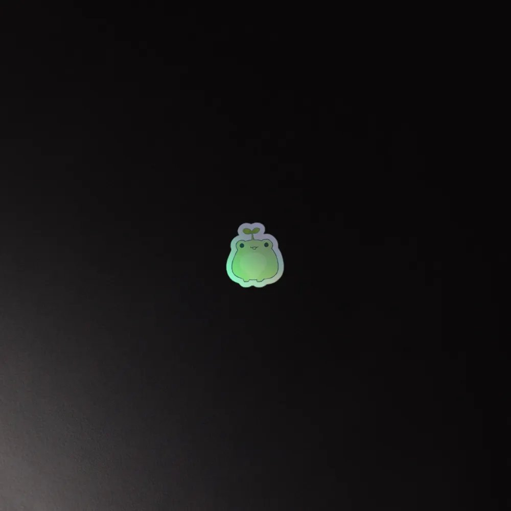 holographic frog sticker product image (4)