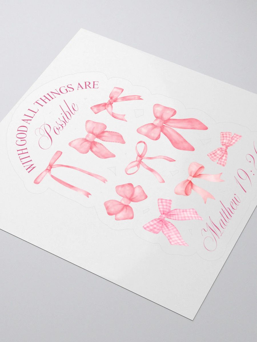With God All Things Are Possible Kiss Cut Stickers product image (3)