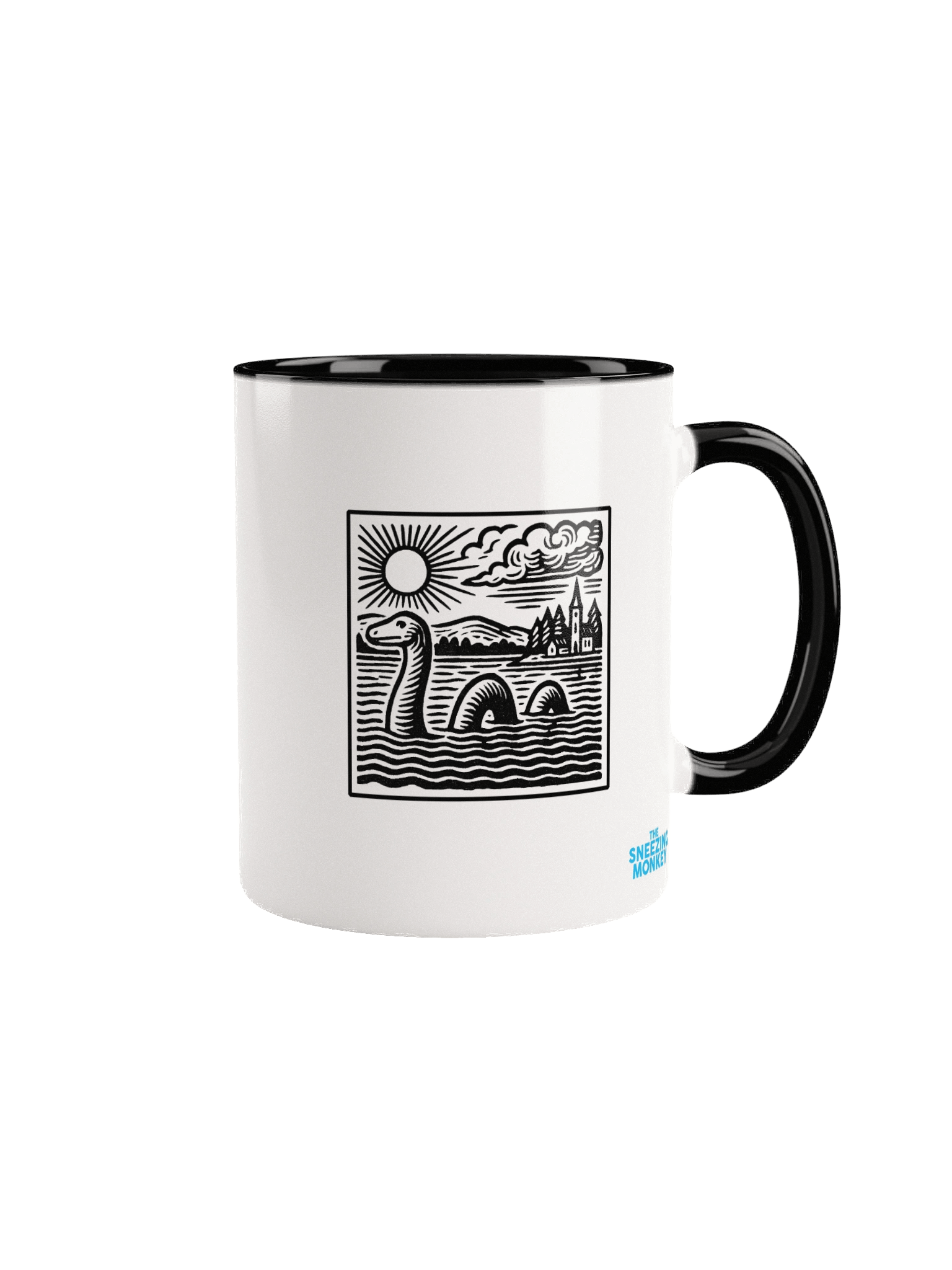 Original TSM Loch Ness Nessie Wood Cut Mug product image (1)