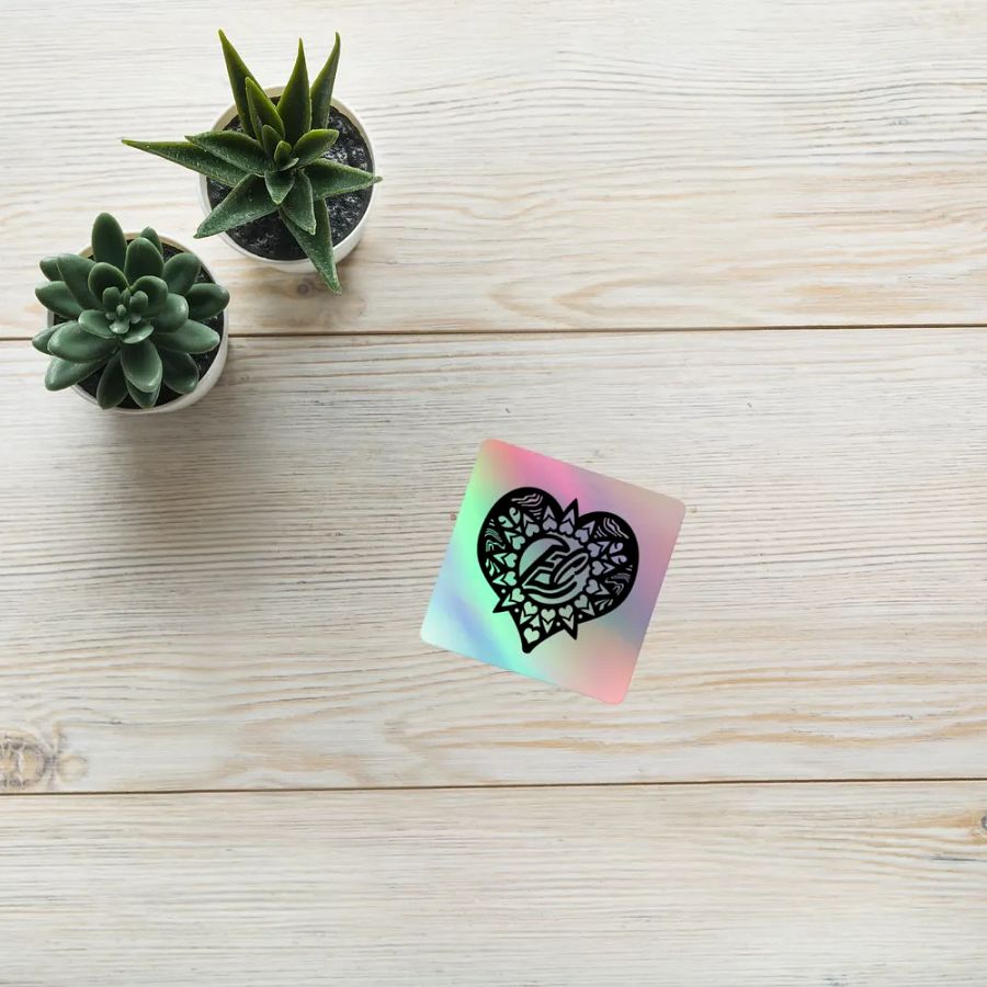 Holographic EC Heart Sticker product image (10)