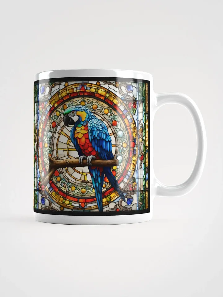 #002 - Blue Throated Macaw Stained Glass Mug product image (1)