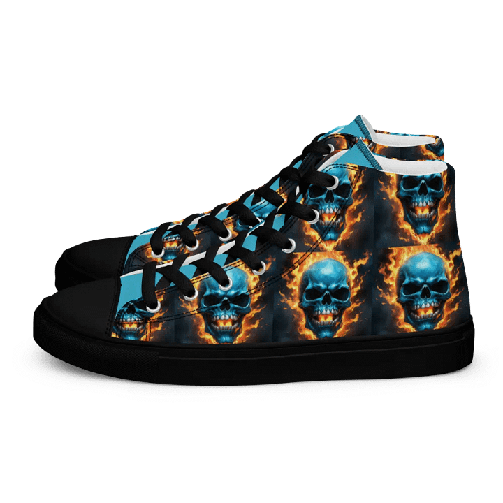 Inferno Blue Skull Men's High Tops product image (1)