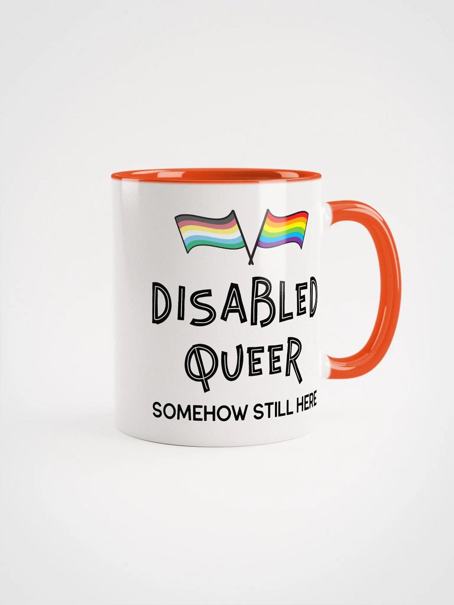Disabled Queer Still Here ceramic mug product image (2)