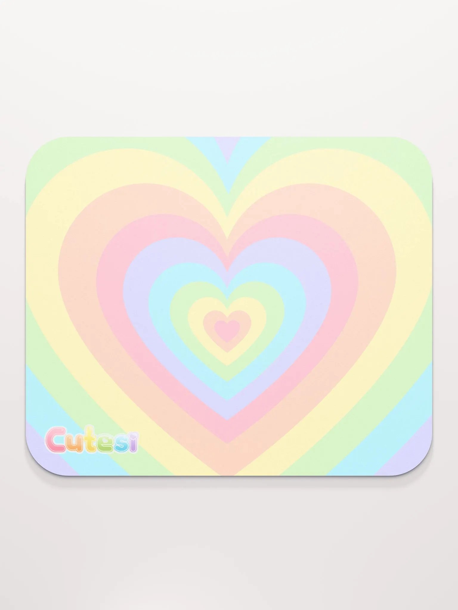 Cutesi Rainbow Heart Small Desk Mat product image (2)