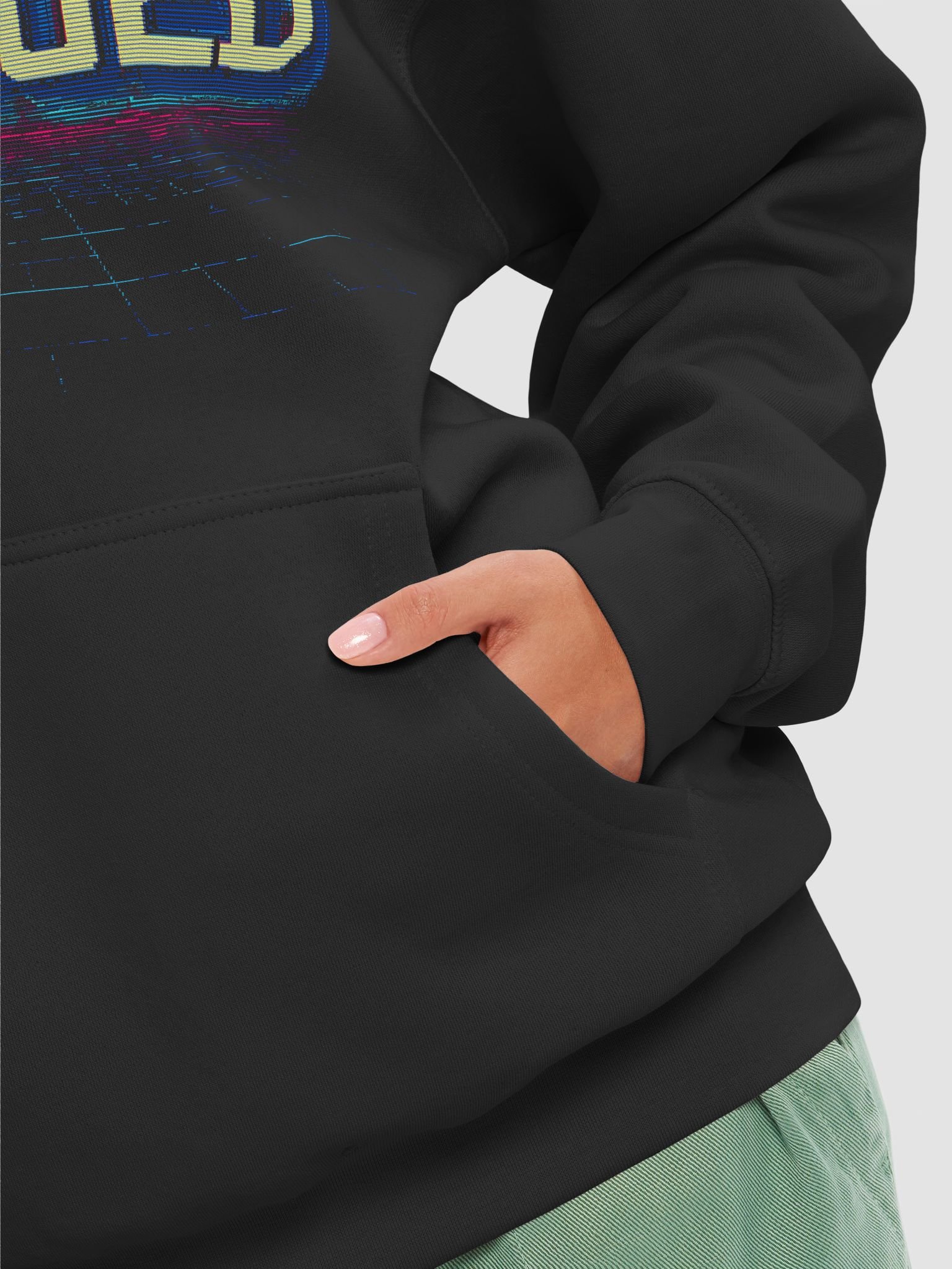 Fatigued 80's Sunset Logo Ladies Hoodie product image (8)