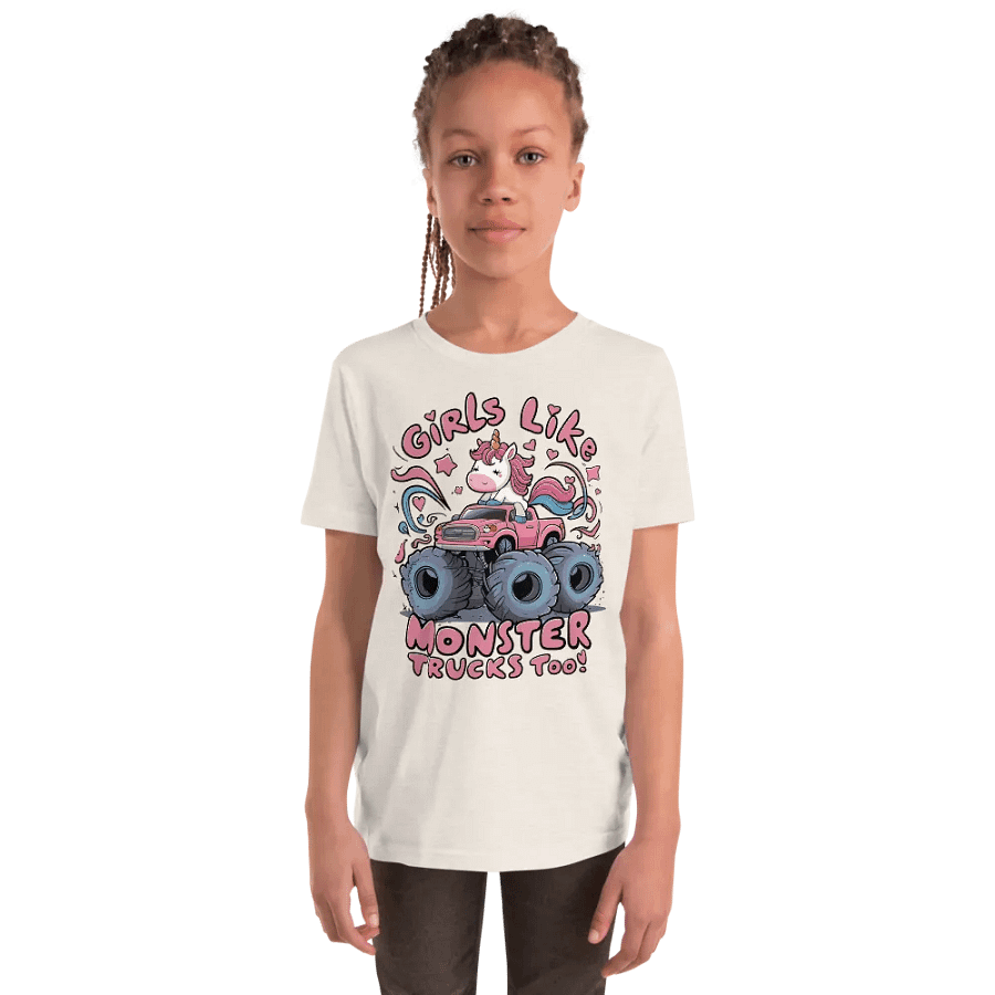 Girls like Monster Tucks Too- Youth Tee product image (5)