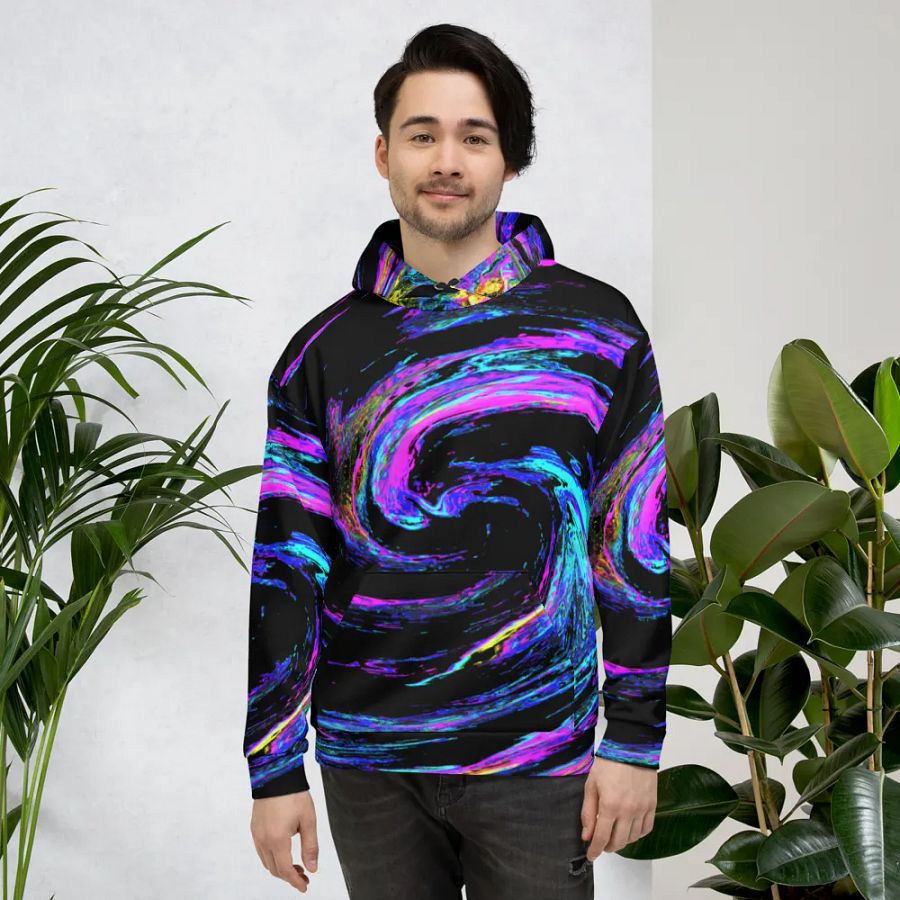 Abstract Swirling Long Grass Unisex Pull Over Hoodie product image (11)