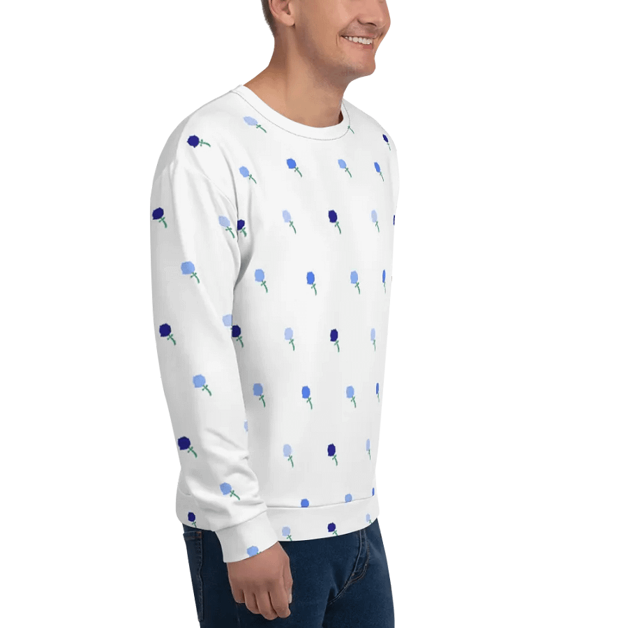 Blue Rose Patterned Sweatshirt product image (4)