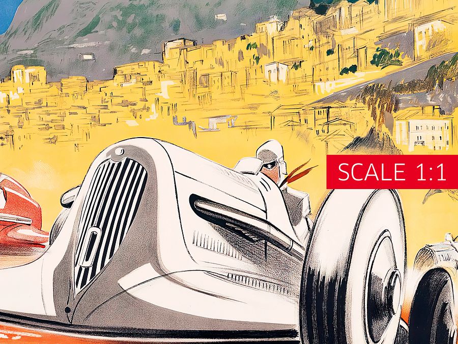 Monaco Vintage F1 Grand Prix, 1935 poster — Vintage Formula 1 poster, Monaco Grand Prix poster, retro travel poster product image (4)