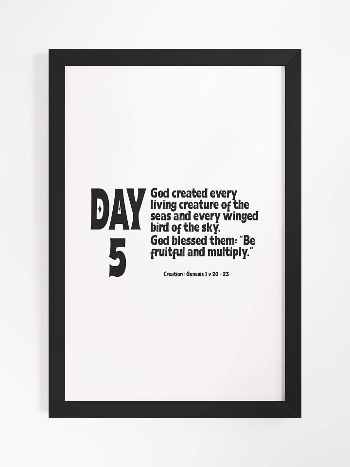 CREATION: DAY 5 Christian, Jesus, faith, God, Bible, Christianity, Jesus Christ, religion, Bible Verse, Love product image (2)