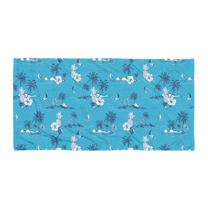 Tropical Island Print Beach Towel – 30"x60" product image (1)