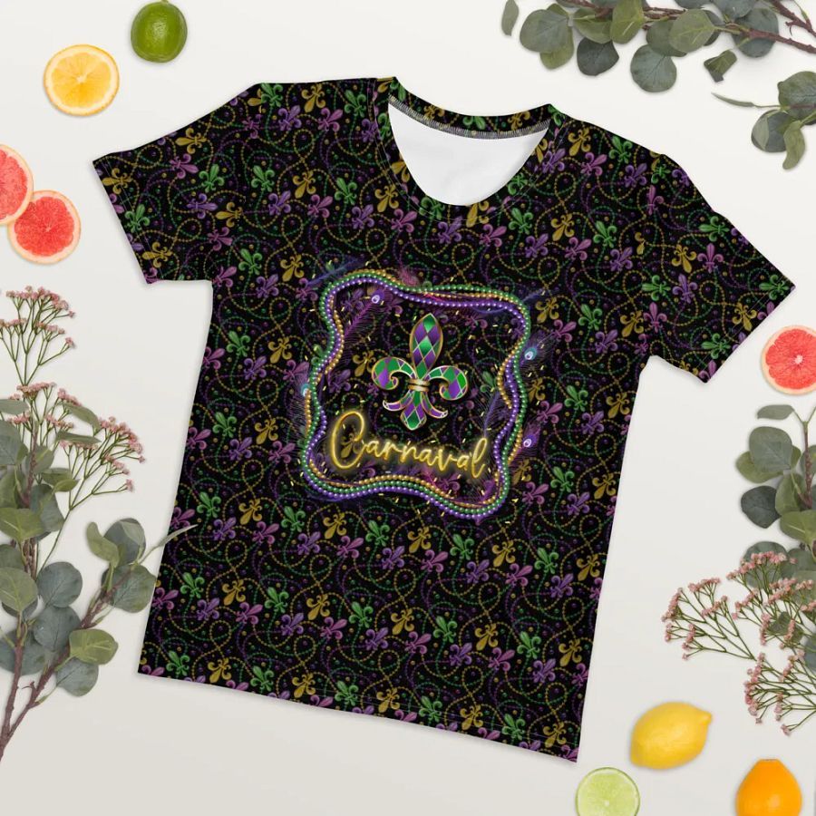 Mardi Gra All Over Print T-shirt product image (6)