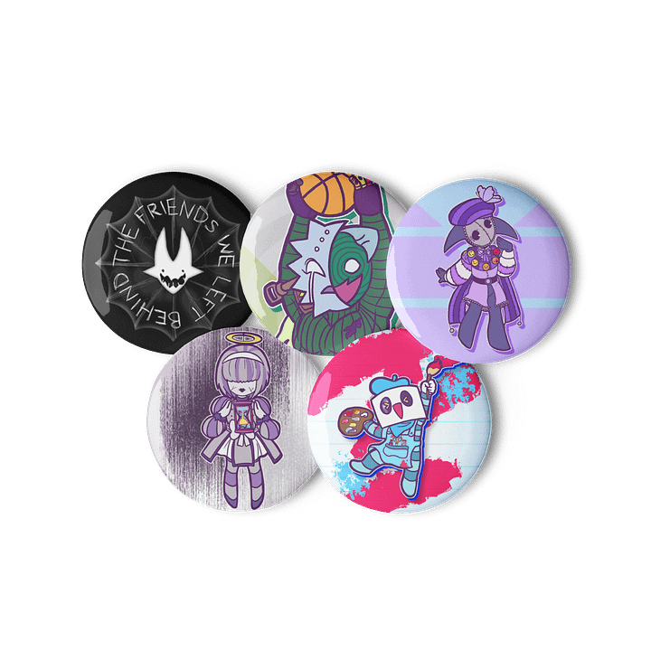 Set 2 - Imaginary Friend Button Pins product image (2)