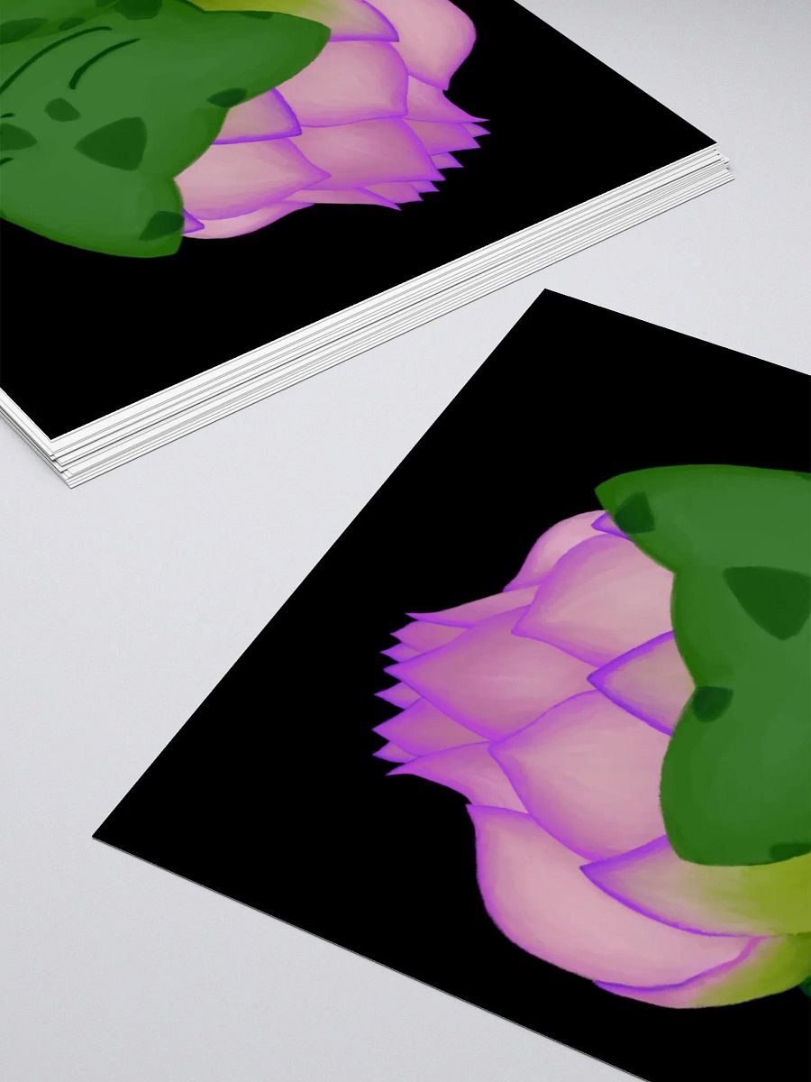 Lotus Frog Sticker (Black Background) product image (4)