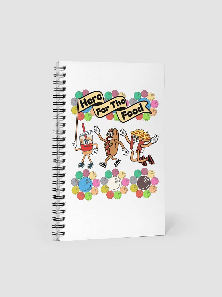 Here For The Food Bowling Foodie Fun Spiral Notebook product image (1)