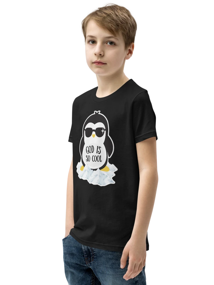 God Is So Cool Penguin Kids T-Shirt product image (3)