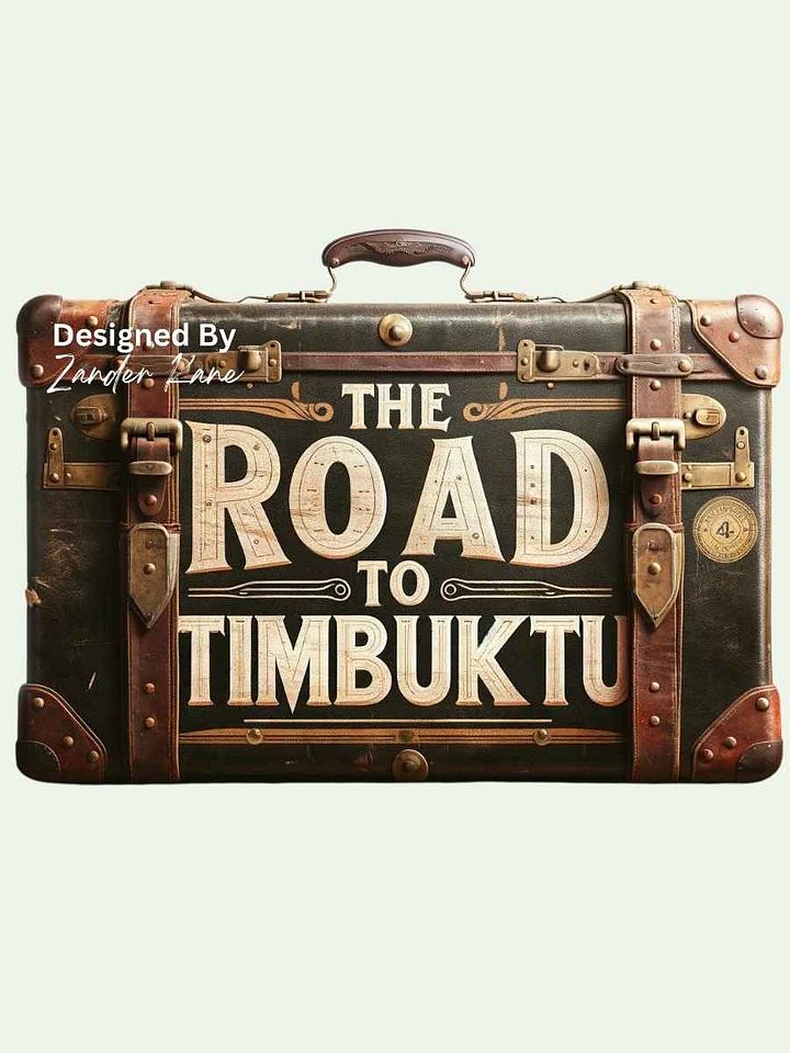 The Road to Timbuktu - Vintage Suitcase - 14x11 product image (1)