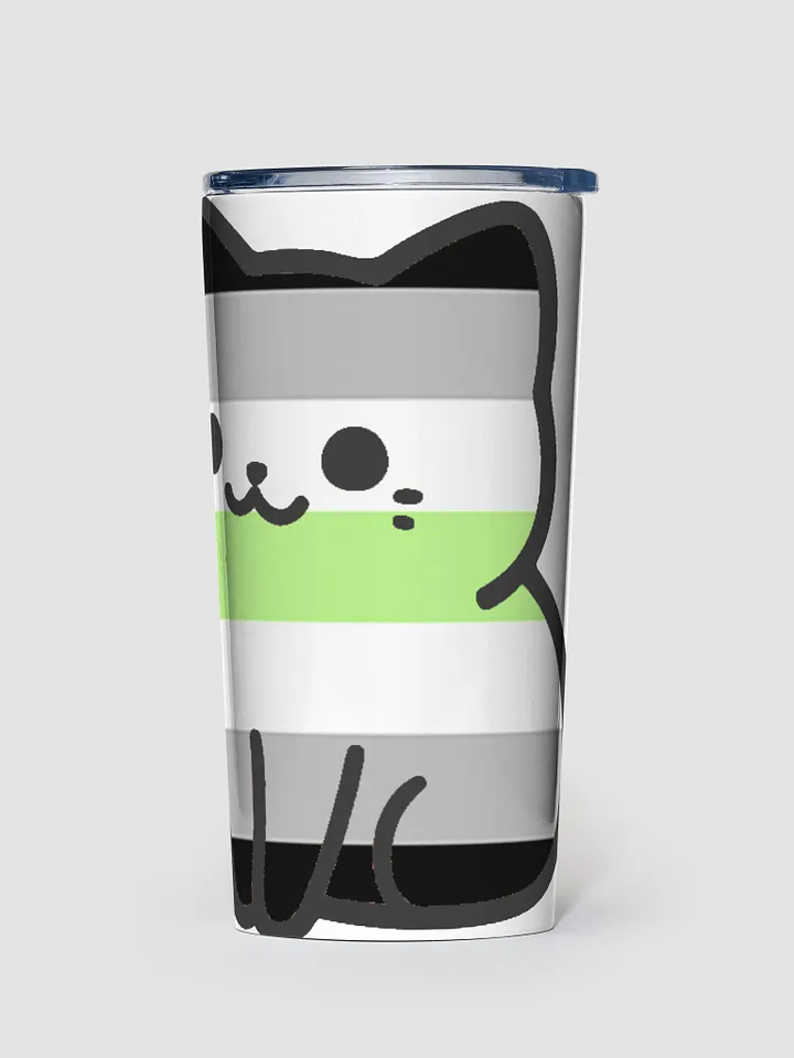 Agender Pride Kitty Tumbler Cup product image (1)