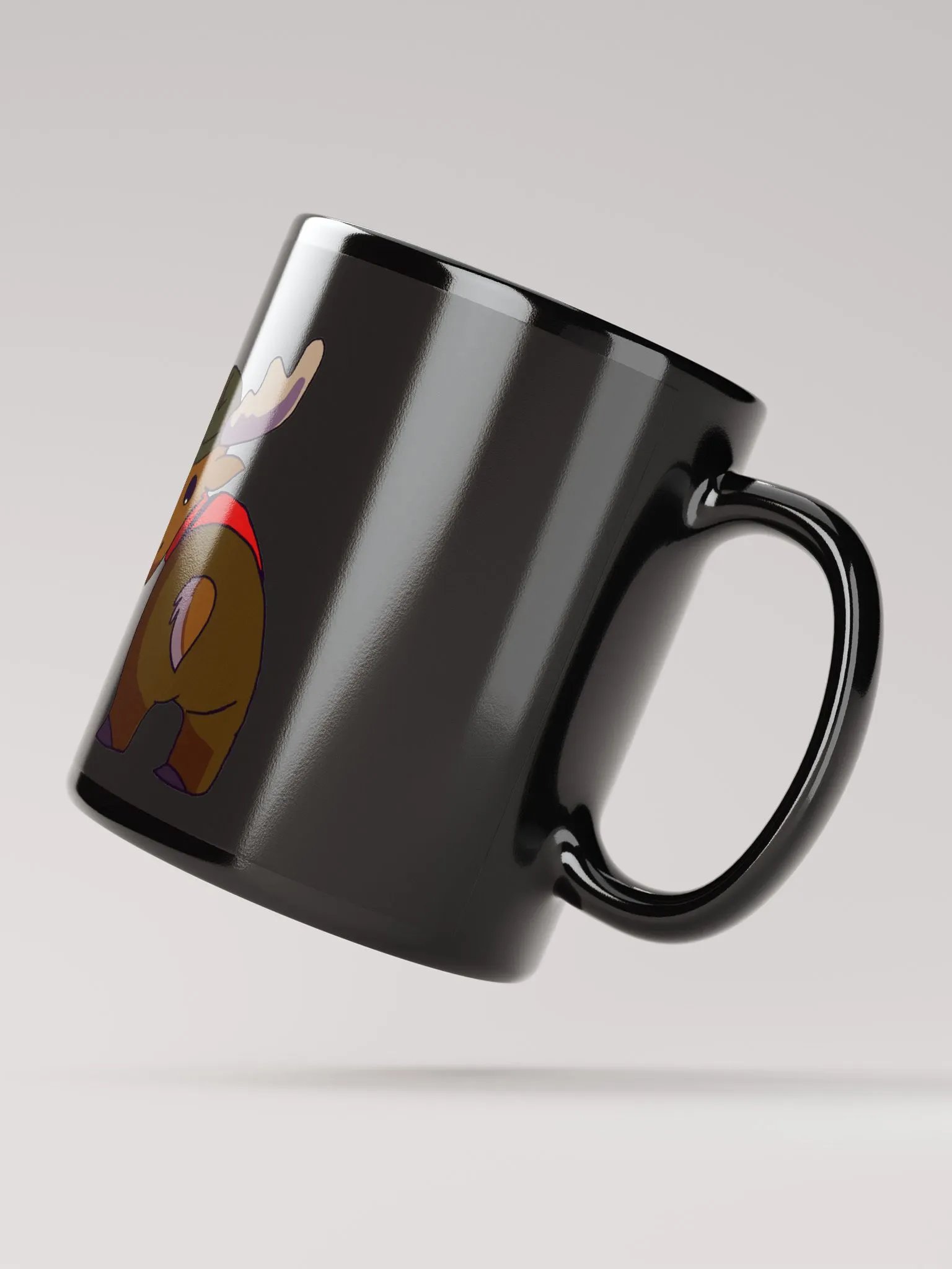 Moose Dumpy Black Mug! product image (3)