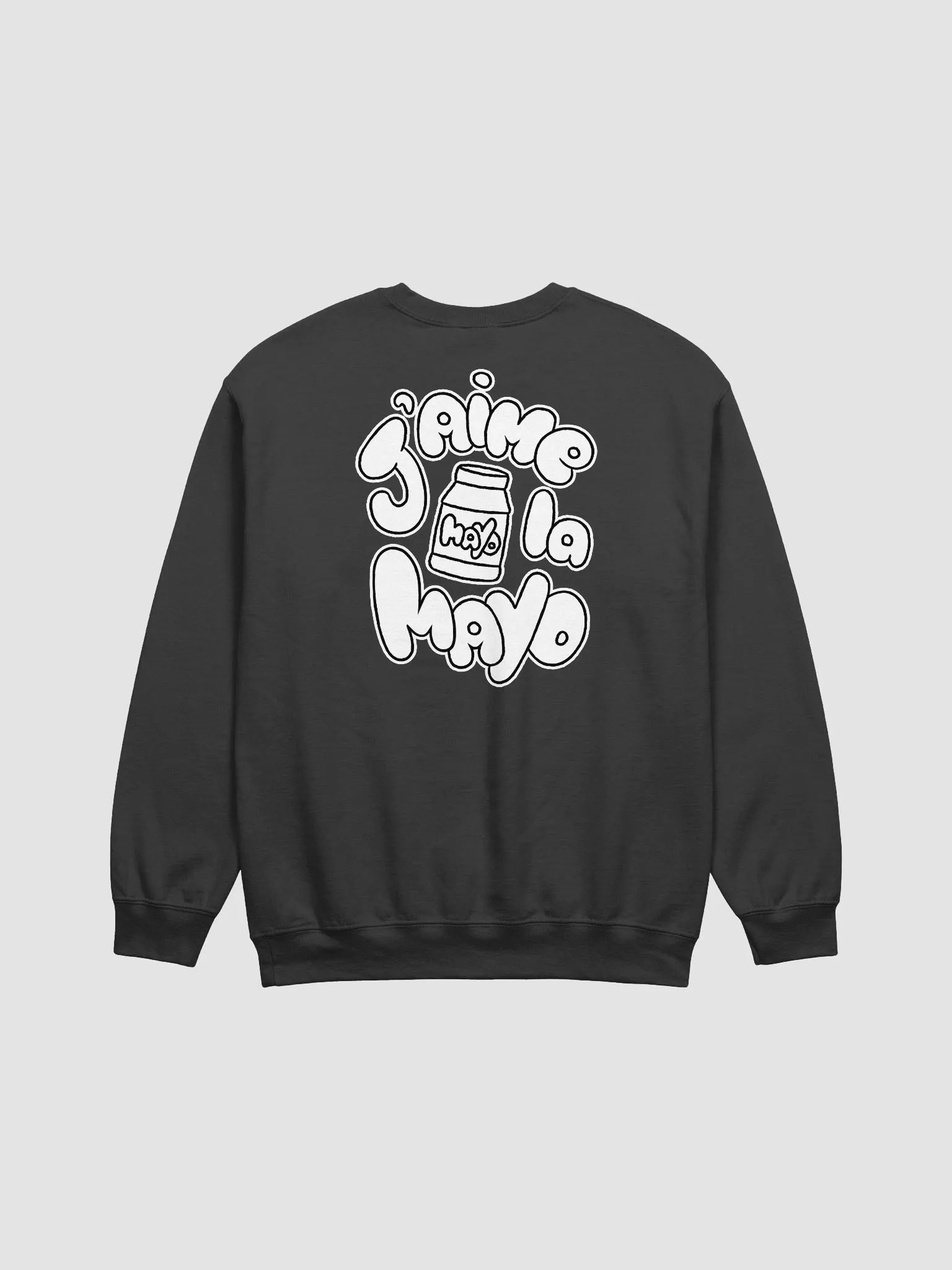 Crewneck unisexe - J'aime la mayo (noir) product image (3)