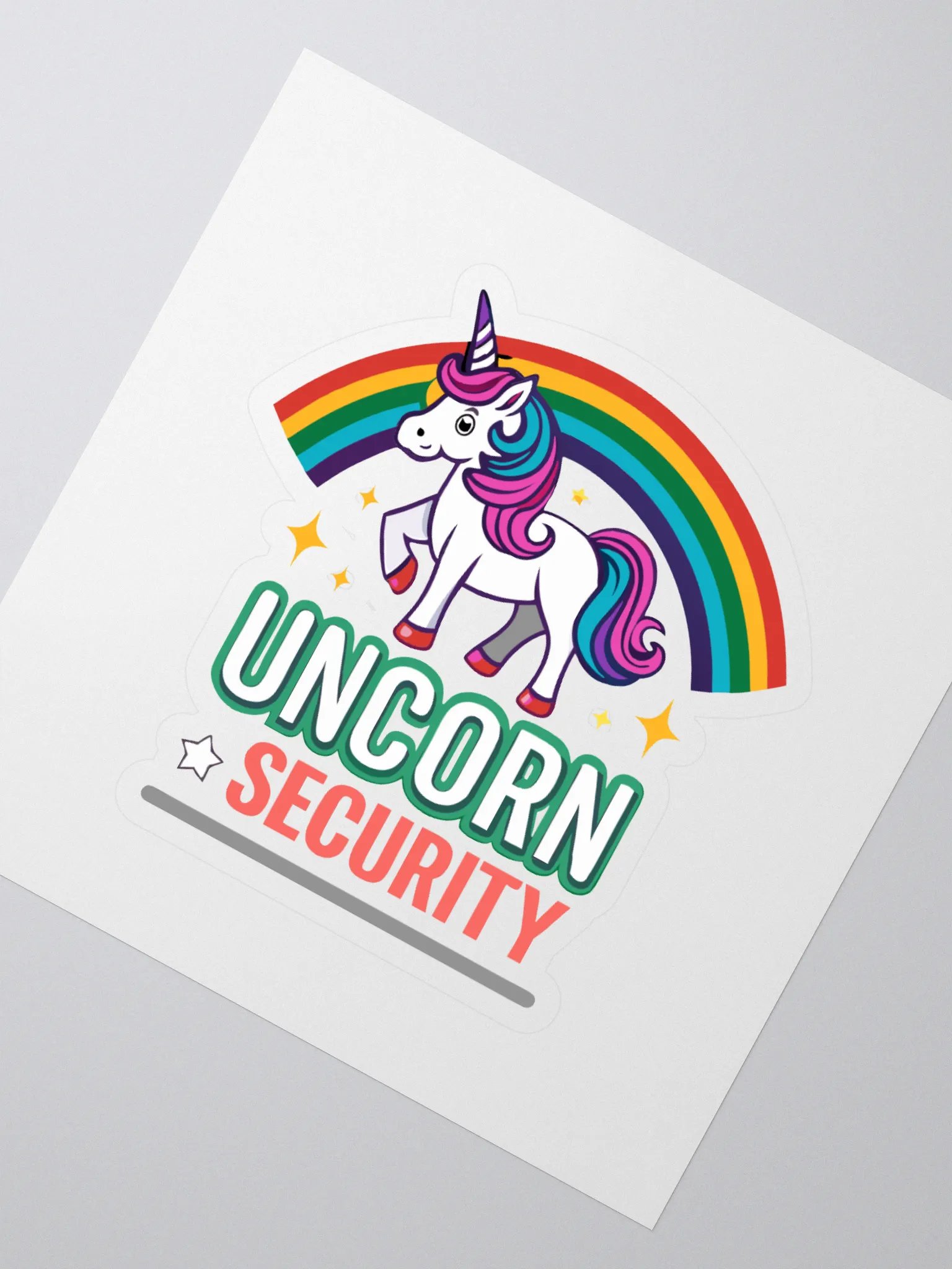 Unicorn Security Kiss Cut Stickers product image (2)