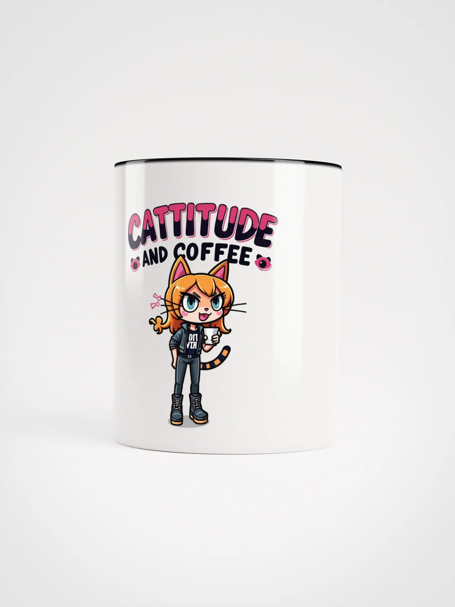 Cattitude and Coffee Ceramic Mug product image (59)