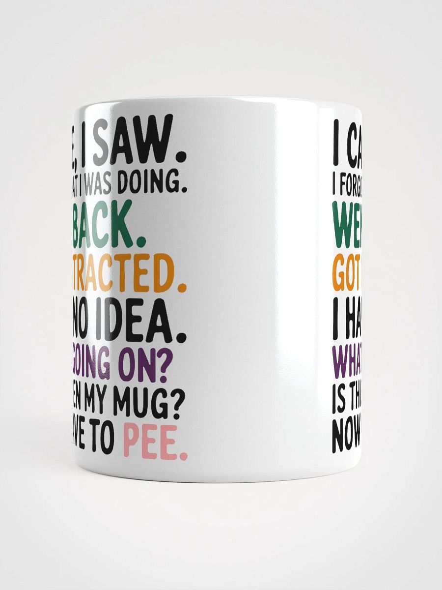 "I came, I saw.." Confused Humorous High Quality Glossy White Mug product image (6)